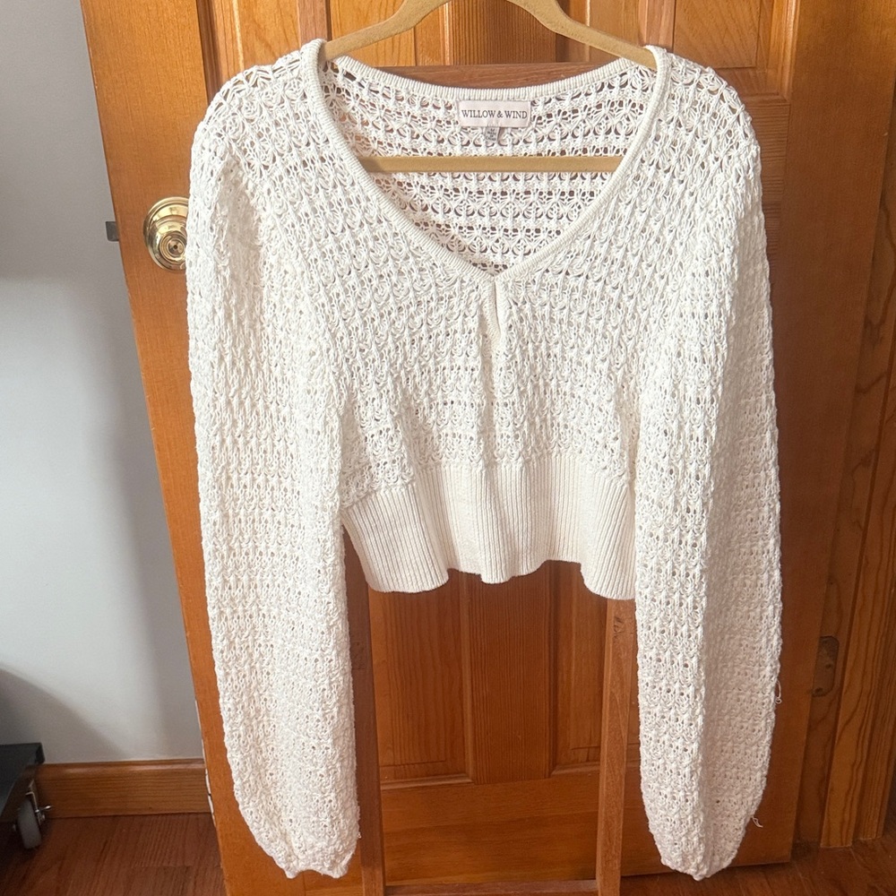 Willow & Wind Cream Knit Sweater